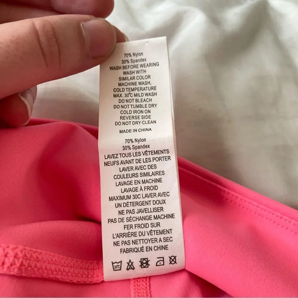 ZYIA ACTIVE Neon Coral Flower Power Lux High Rise Leggings Pink Size 6/8 - Picture 10 of 10